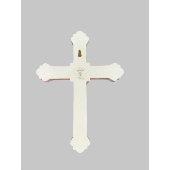 LENOX Ivory Porcelain Lily Cross w/Gold Trim, 9in - Perfect Shape‎ - No Box! - Picture 3 of 3